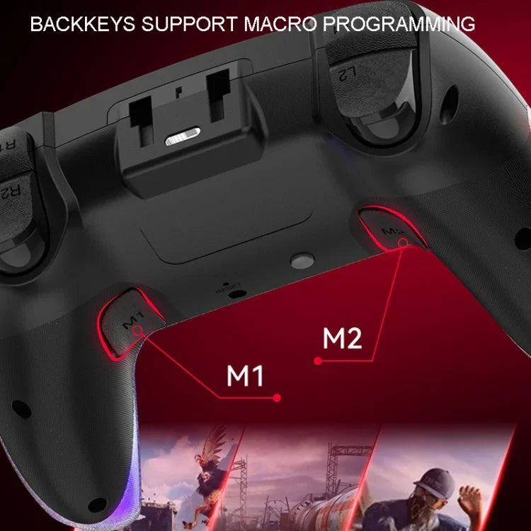 For PS4 Dazzle Color Light Wireless Bluetooth Grip