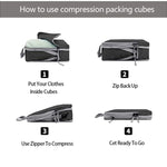 8 In 1  Compression Packing Cubes Expandable Travel Bags Luggage Organizer, 8 In 1