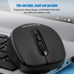 K-Snake WK800 مجموعة لوحة مفاتيح وفأرة لاسلكية 2.4G للاستخدام المكتبي والمكتبي المحمول والمكتب والمنزل، أبيض، أسود