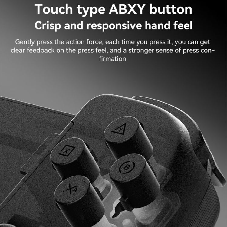 Manette de jeu rétractable Bluetooth D6 à double capteur Hall et six axes somatosensoriel pour Android/iPhone/Switch, D6 Noir, D6 Blanc Noir, D6 Blanc Rouge