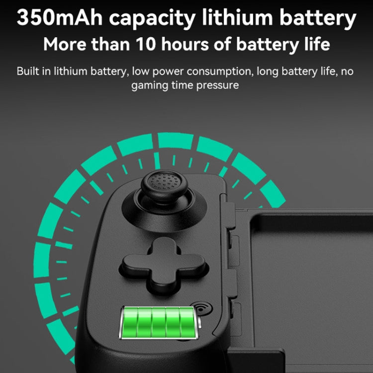 Manette de jeu rétractable Bluetooth D6 à double capteur Hall et six axes somatosensoriel pour Android/iPhone/Switch, D6 Noir, D6 Blanc Noir, D6 Blanc Rouge