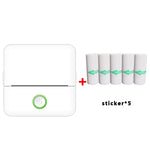 X6 200DPI Student Homework Printer Bluetooth Inkless Pocket Printer, Pink Printer Paper x1, White Printing Paper x1, Pink Printing Paper x5, White Printing Paper x5, Pink Sicker x5, White Sticker x5, Pink 5 Printer Paper+5 Stickers                     ...
