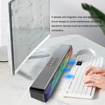 RGB Colorful Lighting Effect Desktop Long USB Wireless Bluetooth Speaker, Q6