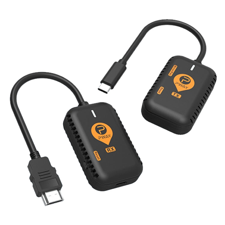 جهاز عرض شاشة عالي الدقة لاسلكي لمسافة 30 متر PWAY DT248W-H لمؤتمرات المكتب ومشاركة الشاشة