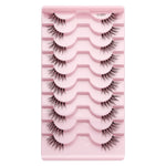 10pairs /Box Half False Eyelashes With Transparent Stems Natura Extension Lashes, Y1001, Y1002, Y1003, Y1004, Y1005, Y1006, Y1007, Y1008, Y1009, Y1011
