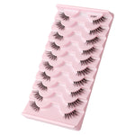10pairs /Box Half False Eyelashes With Transparent Stems Natura Extension Lashes, Y1001, Y1002, Y1003, Y1004, Y1005, Y1006, Y1007, Y1008, Y1009, Y1011