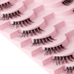 10pairs /Box Half False Eyelashes With Transparent Stems Natura Extension Lashes, Y1001, Y1002, Y1003, Y1004, Y1005, Y1006, Y1007, Y1008, Y1009, Y1011