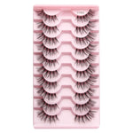 10pairs /Box Half False Eyelashes With Transparent Stems Natura Extension Lashes, Y1001, Y1002, Y1003, Y1004, Y1005, Y1006, Y1007, Y1008, Y1009, Y1011