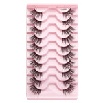 10pairs /Box Half False Eyelashes With Transparent Stems Natura Extension Lashes, Y1001, Y1002, Y1003, Y1004, Y1005, Y1006, Y1007, Y1008, Y1009, Y1011