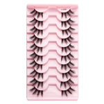 10pairs /Box Half False Eyelashes With Transparent Stems Natura Extension Lashes, Y1001, Y1002, Y1003, Y1004, Y1005, Y1006, Y1007, Y1008, Y1009, Y1011