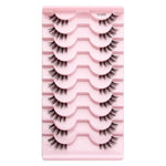 10pairs /Box Half False Eyelashes With Transparent Stems Natura Extension Lashes, Y1001, Y1002, Y1003, Y1004, Y1005, Y1006, Y1007, Y1008, Y1009, Y1011
