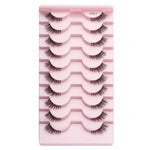10pairs /Box Half False Eyelashes With Transparent Stems Natura Extension Lashes, Y1001, Y1002, Y1003, Y1004, Y1005, Y1006, Y1007, Y1008, Y1009, Y1011