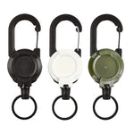 Flexible Climbing Backpack Buckle Retractable Pull Badges Reel Sports Keychain, Flexible