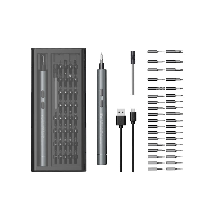 طقم مفكات كهربائية IFu 42 في 1 مع شحن USB سريع ومصباح عمل LED