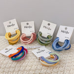 6pcs /Set Towel Circle Head Rope High Elasticity Without Sewing Hair Rubber Band