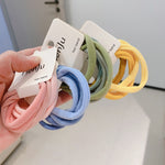 6pcs /Set Towel Circle Head Rope High Elasticity Without Sewing Hair Rubber Band