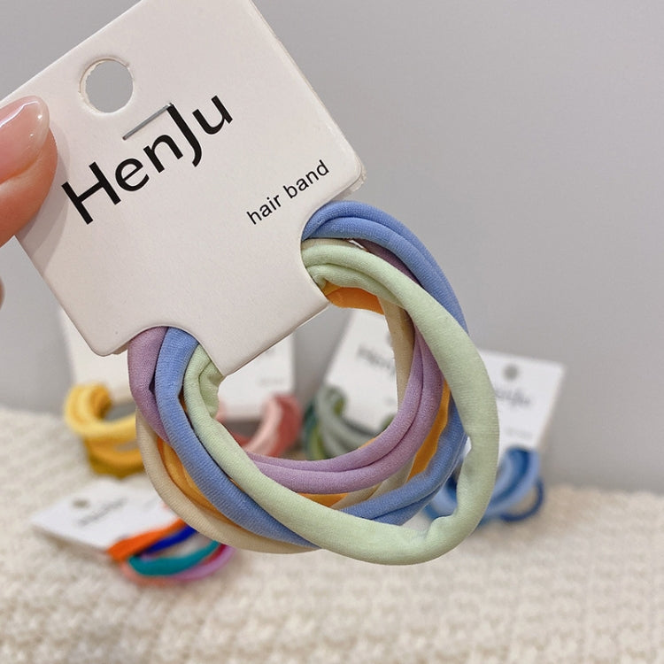 6pcs /Set Towel Circle Head Rope High Elasticity Without Sewing Hair Rubber Band