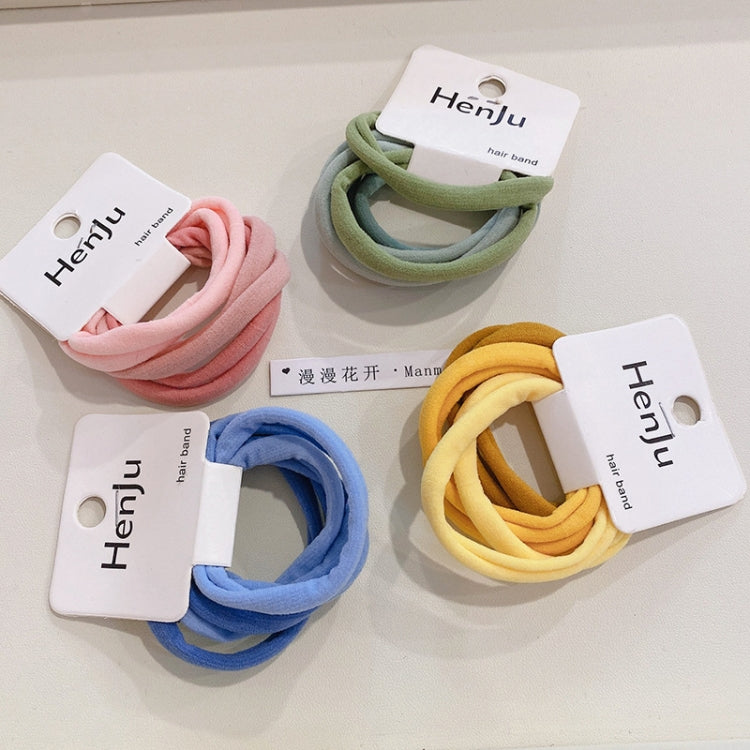 6pcs /Set Towel Circle Head Rope High Elasticity Without Sewing Hair Rubber Band