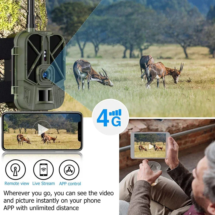 4K 4G Outdoor Track Camera Remote Mobile Phone Control To View Photos / Video At Any Time, HC-940Pro-Li