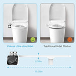 ملحق مقعد مرحاض بيديه مع فوهتين للماء الساخن والبارد للنظافة الشخصية، 7/8 لأمريكا الشمالية، 1/2 لآسيا/أستراليا/المملكة المتحدة، 3/8 لأوروبا