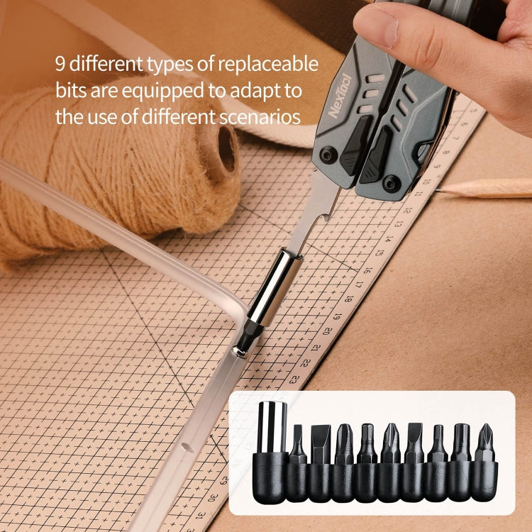 Nextool  14-In-1 Multi-Function Tools Bits Set Folding Pliers Camping Hiking Scissors Opener, Ne20223