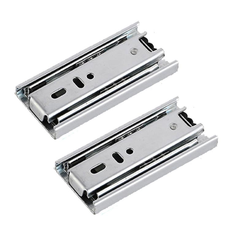 1 Pair Thickened Three Sections Ball Slide Mute Drawer Track Rail, 4 inch 10cm, 6 inch 16cm, 8 inch 20cm