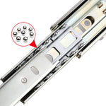 1 Pair Thickened Three Sections Ball Slide Mute Drawer Track Rail, 4 inch 10cm, 6 inch 16cm, 8 inch 20cm