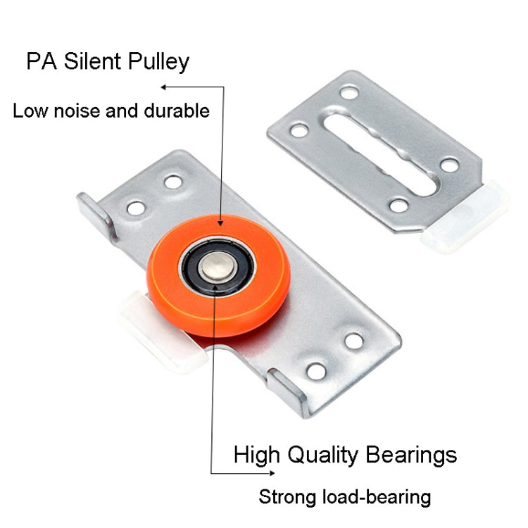 Closet Sliding Door Pulley Fittings Silent Sliding Door Accessories With 8 Screws, Pulley