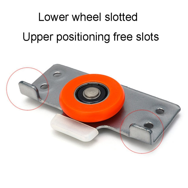 Closet Sliding Door Pulley Fittings Silent Sliding Door Accessories With 8 Screws, Pulley