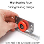 Closet Sliding Door Pulley Fittings Silent Sliding Door Accessories With 8 Screws, Pulley