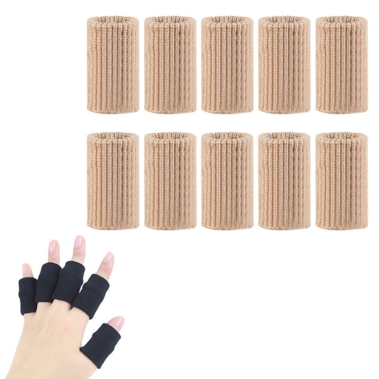 10pcs/set Basketball Riding Finger Sleeves Finger Joint Stretch Knit Sports Protectors, Black, Skin Tone, Blue, Gray