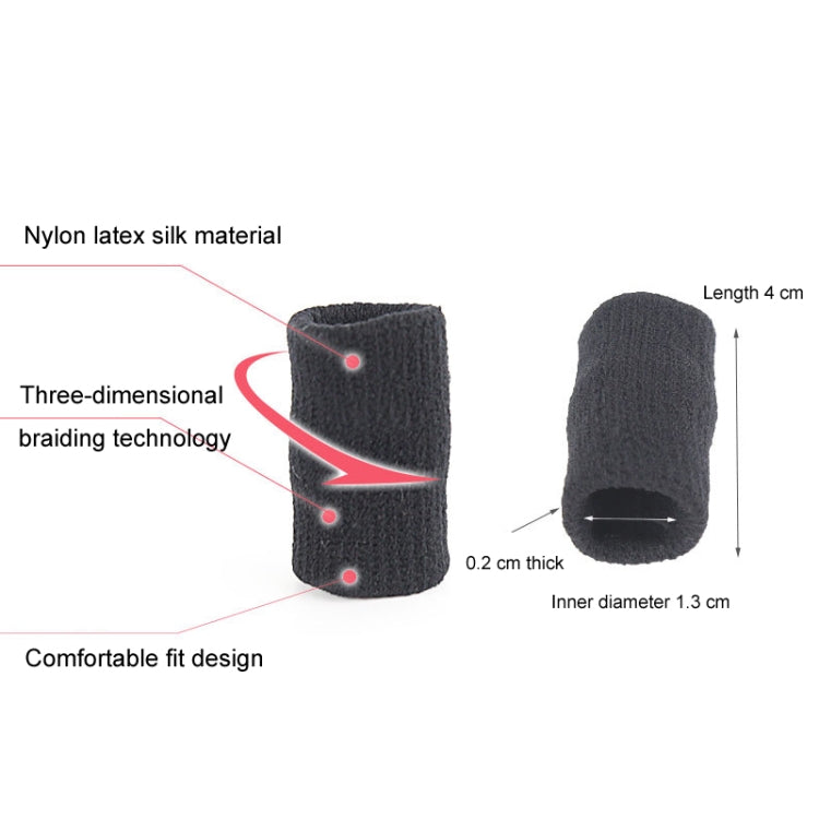 10pcs/set Basketball Riding Finger Sleeves Finger Joint Stretch Knit Sports Protectors, Black, Skin Tone, Blue, Gray