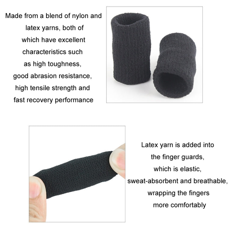 10pcs/set Basketball Riding Finger Sleeves Finger Joint Stretch Knit Sports Protectors, Black, Skin Tone, Blue, Gray