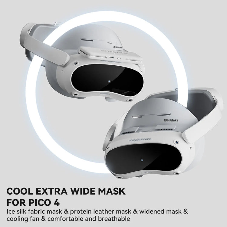 For PICO 4 Hibloks VR Glasses Face Cushion Protector Pad With Fan, 1pc PU Cotton, 2pcs PU Cotton, 1pc Ice Silk, 2pcs Ice Silk