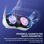 For PICO 4 Hibloks VR Glasses Face Cushion Protector Pad With Fan, 1pc PU Cotton, 2pcs PU Cotton, 1pc Ice Silk, 2pcs Ice Silk