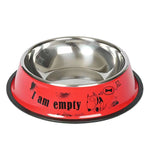 Anti-tip Stainless Steel Pet Bowl Cat Dog Food Basin, M 15cm, L 18cm, XL 22cm, XXL 26cm