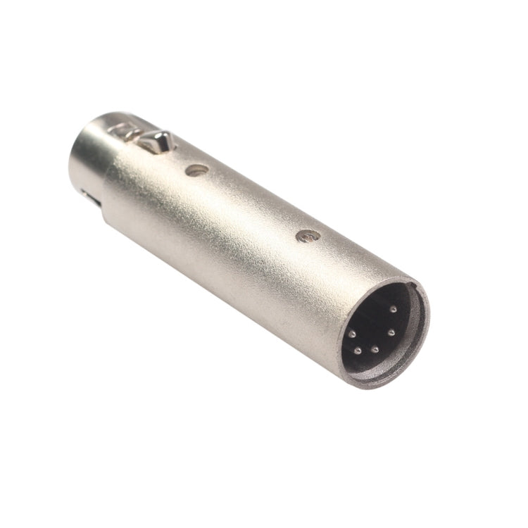 محول XLR إشارة DMX بمقبس أنثى 3 دبابيس كبير من سبائك الزنك إلى ذكر 5 دبابيس مع مصباح