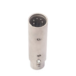 محول XLR إشارة DMX بمقبس أنثى 3 دبابيس كبير من سبائك الزنك إلى ذكر 5 دبابيس مع مصباح