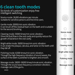 Rechargeable Ultrasonic Soft Bristle Electrical Toothbrushes Flosser 6 Gear With 4 Brushes