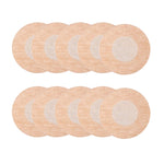 10pcs /Pack Disposable Anti-Bump Invisible Breathable Breast Patch, Flower, Round