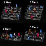 Acryl-Nagellack-Präsentationsständer, transparenter Leiterständer, Kosmetik- und ätherische Ölflaschenhalter, 2-, 3-, 4-, 5-, 6- und 7-lagig