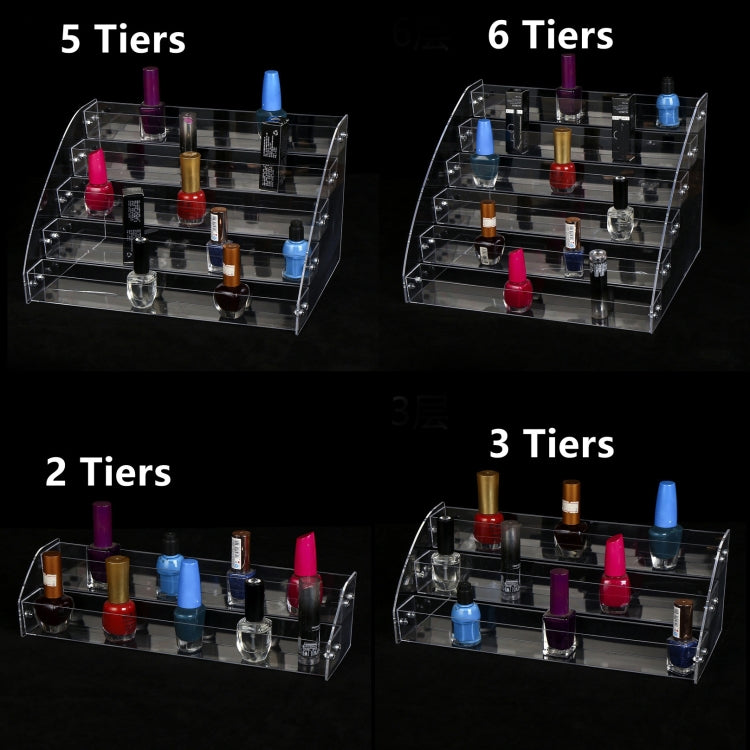 Acryl-Nagellack-Präsentationsständer, transparenter Leiterständer, Kosmetik- und ätherische Ölflaschenhalter, 2-, 3-, 4-, 5-, 6- und 7-lagig