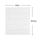 35x38.5cm 3D Self-Stick Wallpaper Soft Wrapping Waterproof Wall Sticker, 3mm Thickness, 5mm Thickness
