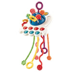 Baby Puzzle Fun Finger Pumping Toys Enlightenment Early Teaching Toys, Octopus (Blue), Octopus (Red), Cartoon Crab (Orange), Cartoon Crab (Green), Rocket (Blue), Rocket (Red), Flying Sword (Red), Flying Sword (White), Crab, Space Ship, Mobile Phone Rab...