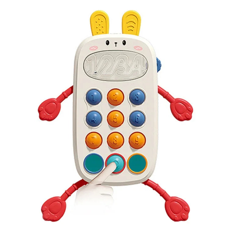 Baby Puzzle Fun Finger Pumping Toys Enlightenment Early Teaching Toys, Octopus (Blue), Octopus (Red), Cartoon Crab (Orange), Cartoon Crab (Green), Rocket (Blue), Rocket (Red), Flying Sword (Red), Flying Sword (White), Crab, Space Ship, Mobile Phone Rab...