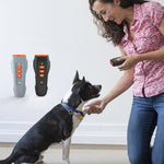 Handliches Ultraschall-Hundebellabwehrgerät mit LED-Blinklicht und Frequenzumwandlung, Schwarz+Orange, Dunkelgrau, Grau+Orange