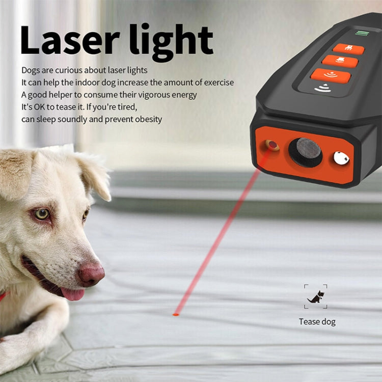 Handliches Ultraschall-Hundebellabwehrgerät mit LED-Blinklicht und Frequenzumwandlung, Schwarz+Orange, Dunkelgrau, Grau+Orange