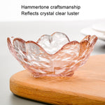 5pcs /Set Hammer Glass Cherry Blossom Dish House Sauce Plate Small Dish, Pink