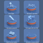 Deli  2.4GHz Page Turner USB Clicker With Red Light For PPT, 2802 (Black), 2802 (White)