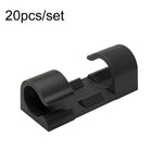 20pcs /Set Medium Self-Adhesive Cable Organizer Clip Network Cord Fixed Storage Clamp